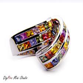 Gemstone Ring photographed with DigPro LED Spotlight for Jewellery Photography